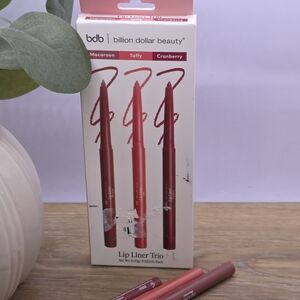 bdb Billion Dollar Beauty Lip Liner Trio — Pink & Red Shades BRAND NEW Long Last